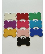 CUSTOM ENGRAVED PERSONALIZED PET TAG ID DOG-Bone Shape-10 Color Choices - $18.72 MXN+