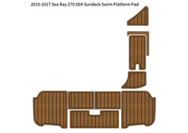2015-2017 Sea Ray 270 SDX Sundeck Swim Platform Pad Boat EVA Foam Teak Floor Mat - £353.05 GBP