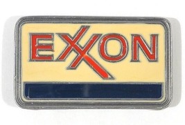 Vintage Exxon Buckle Patriotic Red White &amp; Blue - £22.58 GBP