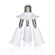 Simba Lighting E26 Light Bulb Socket Adapter Splitter to 3 Heads White F... - £14.91 GBP