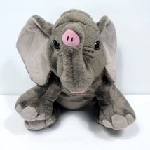 Elephant Gray Pink Nose Mouth Plush Stuffed Animal Wild Republic 10&quot;  - £19.32 GBP