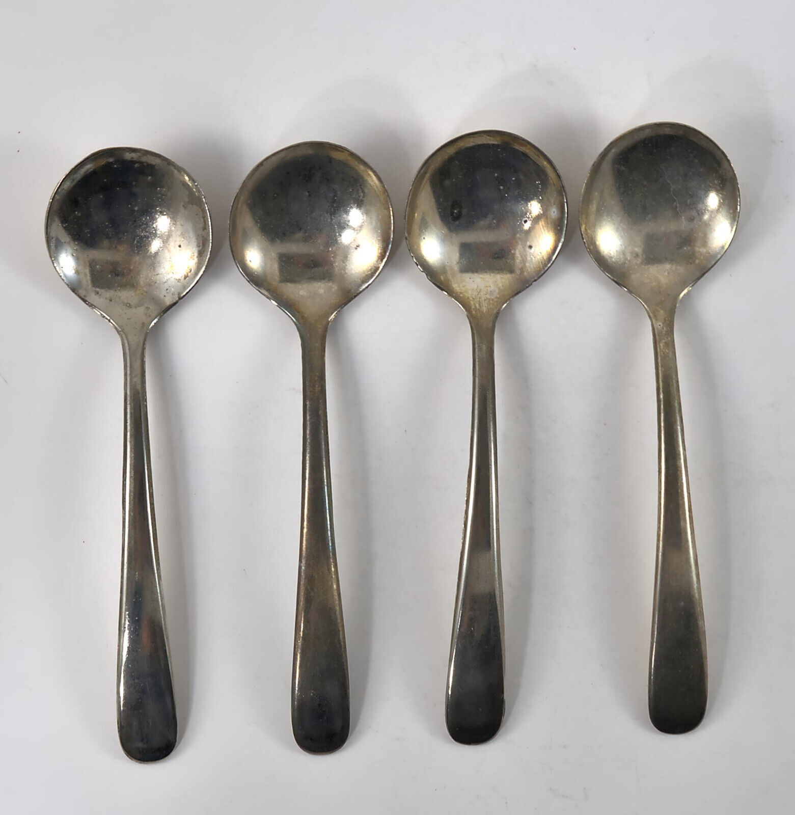Primary image for Soup/Sugar Spoon Silver Plated Italy Vintage - Set of 4