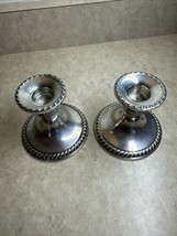 Cornwell Watrous Sterling Weighted Reinforced Candlestick Holders Set Go... - $60.78