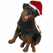Sandicast Ornament - Rottweiler in Santa Hat - $39.99