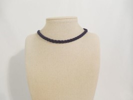 INC International Concepts Silver-Tone Blue Cord Braided Choker Necklaces S309 - $9.59