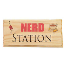 Nerd Station Sign, Gamer PC Desk Setup Plaque Personalised Door Gaming G... - £10.80 GBP