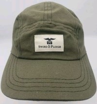 Sword &amp; Plough Adjustable Olive Army Green Panel Hat Made in Colorado Da... - $12.16