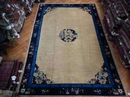 Traditional Area Rug 11 x 16 Hand-Knotted 1900s Art Deco Vintage PIX-23560 - £6,990.77 GBP