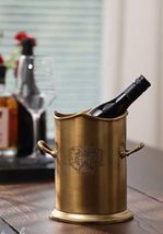 Luxury Brass Wine Ice Bucket, Imported Gold Champagne Cooler for Home, C... - $249.00