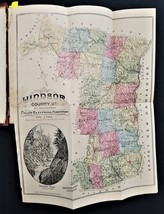1884 Antique Windsor County Ny Gazetteer And Directory W Foldout Map Genealogy - £136.28 GBP
