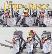 8pcs Dwarves Warriors The Hobbit Lord of the Rings Dain II Ironfoot Minifigures  - £13.36 GBP