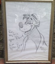 KEVIN KIDNEY Disney Br&#39;er Brer Bear Splash Mountain Song Of South Signed Drawing - £128.42 GBP