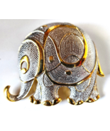 Two-tone Elephant Brooch/Pendant large 2.1/8&quot; x 2.1/8&quot; - $30.91 CAD