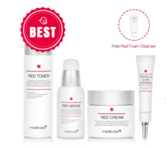 MEDICUBE Red Full Set Cream Serum Toner Ointment Acne-Prone with Free Gift - £111.50 GBP