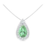 Amethyst Moissanite Halo Pendant Jewelry in 14k White Gold Finish 925 Si... - $90.99 CAD