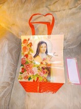 St Therese Little Flower Tote Bag &amp; Note Pad Roses Crucifix Catholic... - $19.80