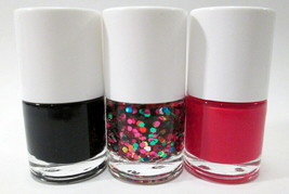 Lot of 3 Christmas Theme Nail Polish  NOS 0.1oz/3mL Festive Chunky Glitter - $9.00