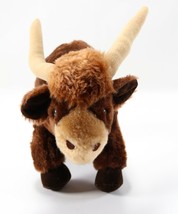 Vintage RUSS BERRIE &amp; Co #840 &quot; TEX &quot; Longhorn Cow Texas Stuffed Animal Plush - £9.07 GBP