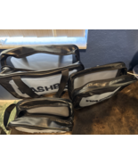 3 Pcs Make Up Organizer Zipper Pouch Toiletry Tote  Frosted with Black NEW - $25.91 CAD