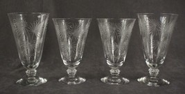 Vintage Lot Elegant Glass Cut Crystal Fostoria 9OZ &amp; 12OZ Iced Tea LIDO Goblets - £29.92 GBP