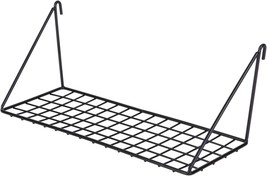 Black-Painted Kaforise Hanging Straight Shelf For Wire Wall Grid Panel, Small - £33.51 GBP