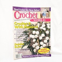 Crochet World Magazine June 2001 Trellis Afghan Rose Pillow Centerpiece ... - $14.84