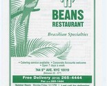 Rice &quot;N&quot; Beans Restaurant Menu Brazilian Specialties 9th Ave New York  - £12.46 GBP