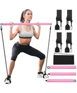 PilatesBarKitWith4ResistanceBands,PortablePilatesBarForHomeGymWorkout,Ad... - $40.99