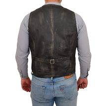 DR135 Men&#39;s Classic Waistcoat Leather Rub Off - £68.43 GBP