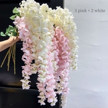 5 branches wedding wall hangings artificial Hydrangea garland floral arr... - $13.54 CAD