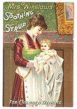 Winslow&#39;s Soothing Syrup Victorian trade card 1888 baby teething patent ... - £11.19 GBP