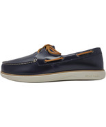 Cole Haan Mens Navy  Tan  Ivory Grand Atlantic Leather Boat Shoe Sz 10.5... - $118.31