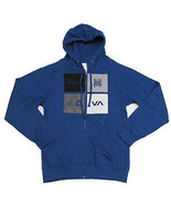 RVCA MEN&#39;S Guys fleece jacket HOODIE BLUE SHADOW BOX MENS ZIP UP NEW $65 - $64.44 CAD