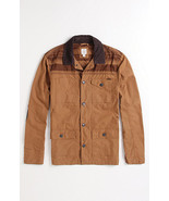 MEN&#39;S GUYS VOLCOM GRAZER TAN SNAP-BUTTON LIGHT JACKET BROWN STRIPES NEW ... - $1,301.30 MXN