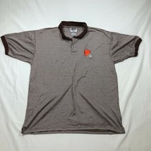 Vintage Cleveland Browns Polo Shirt Mens XL Heather Brown Embroidered Logo 1998 - £14.70 GBP