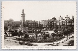 RPPC Famous Cádiz Plaza De España Monumento A Las Cortes Vintage Postcard Spain - $16.91