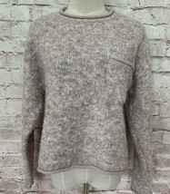 Women&#39;s a.n.a. Blush Heather Pink Roll Neck Sweater Pocket NEW Small - $25.60