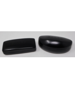 Ralph Lauren Sunglasses Case Black Leather Hard Clam Shell Lot of 2 Diff... - $18.77