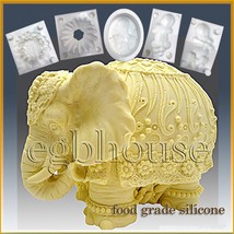 3D Silicone sugar/fondant/chocolate/food craft Mold - Festive Elephant - £135.29 GBP