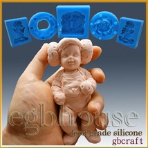 3D Silicone Sugar/fondant/chocolate Mold-Lifelike Baby Neo w/Princess Le... - £42.67 GBP