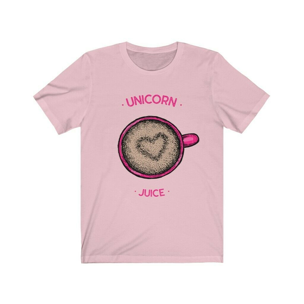 Unicorn Juice Coffee Heart tshirt, Unisex Jersey Short Sleeve Tee