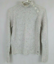 Vintage Tommy Jeans Women&#39;s Sweater Cream With Multi-Color Flecks Size XL - £22.98 GBP