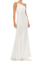 Ieena Mac Duggal 55385 One Shoulder Double Strap Gown SZ 8White - £117.78 GBP