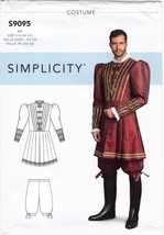 Simplicity Pattern S9095 Renaissance Tudor Historical Costume Mens Szs 34 - 42 - £7.78 GBP