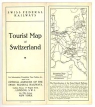 1923 Swiss Federal RR tourist map travel brochure railroad  - £11.00 GBP