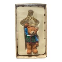 Russ Bears from the Past Angel Bear In Sweater Christmas Ornament NOS 1748 - £6.78 GBP