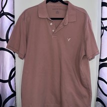 American eagle standard fit, short sleeve polo shirt, size large - $14.70