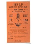 Victorian trade card Gerard Manchester NH headlight bulbs auto vintage - $18.99 CAD
