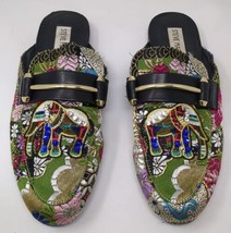 Steve Madden Kera Elephant Womens Mules Size 7.5 M Flat Slide Embroidered Shoes - £23.73 GBP