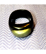 Black and silver Celluloid ring size 7 - $356.53 MXN
